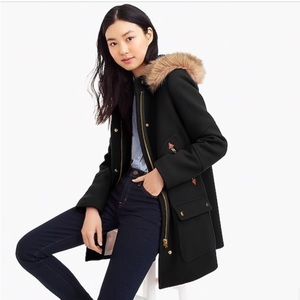 J crew chateau parka in Italian stadium-cloth wool